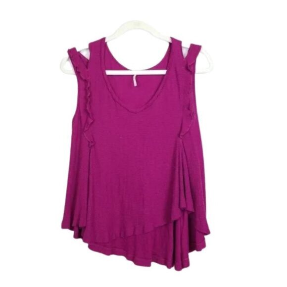 Free People Fuchsia Pink Cutout Top - Picture 1 of 4